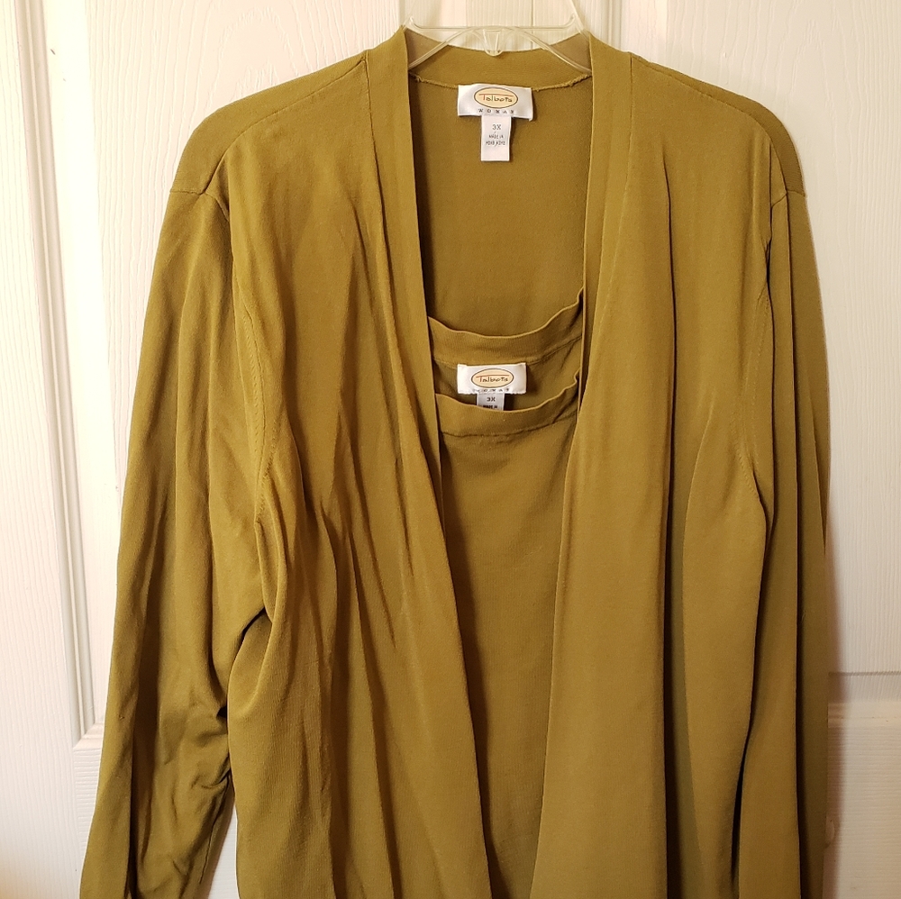 Talbots olive twinset